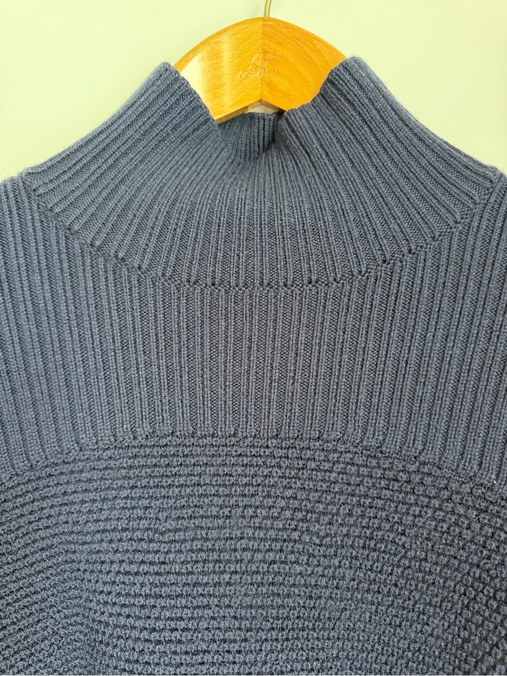 Lululemon Warm & Restore Mock Neck Wool Knit Sweater Size 6 Blue - Picture 5 of 11